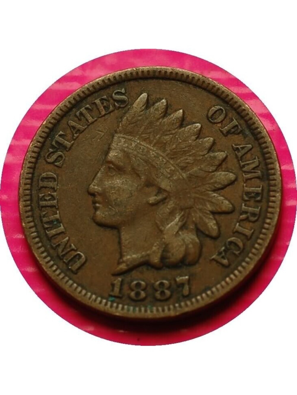 W408 1887 Indian Head Cent Penny 1c - Check Out Our Store LIBERTY VISIBLE!!